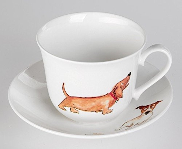 Roy Kirkham Dogs Breakfast Cup and Saucer 